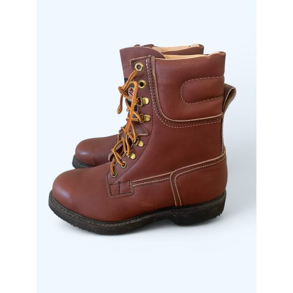 Carolina Logger Boots Mens 8 D Brown Leather Work Composite Toe Oil Resistant - Picture 10 of 13